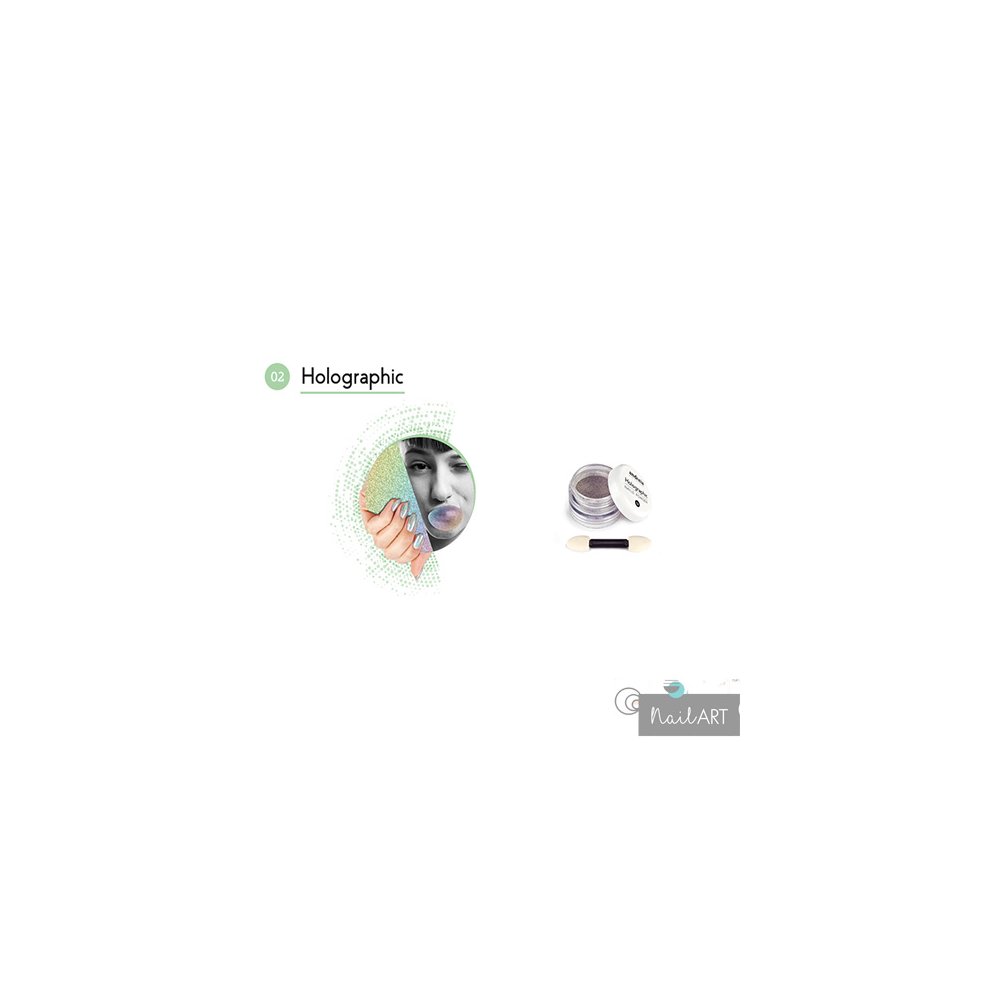 [5600462998546] Nails Powder "02" Andreia Professional - "Holographic" 1g