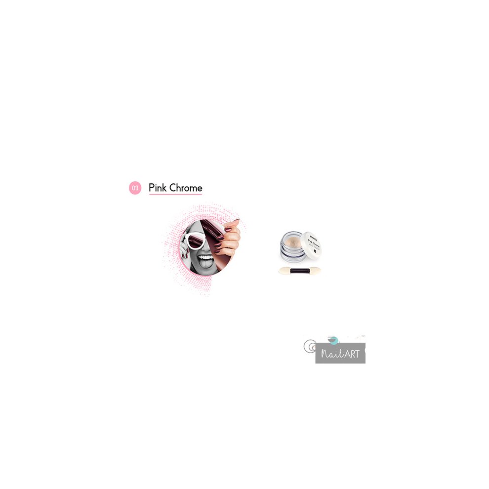 [5600462998560] Nails Powder "03" Andreia Professional - "Pink Chrome" 1g