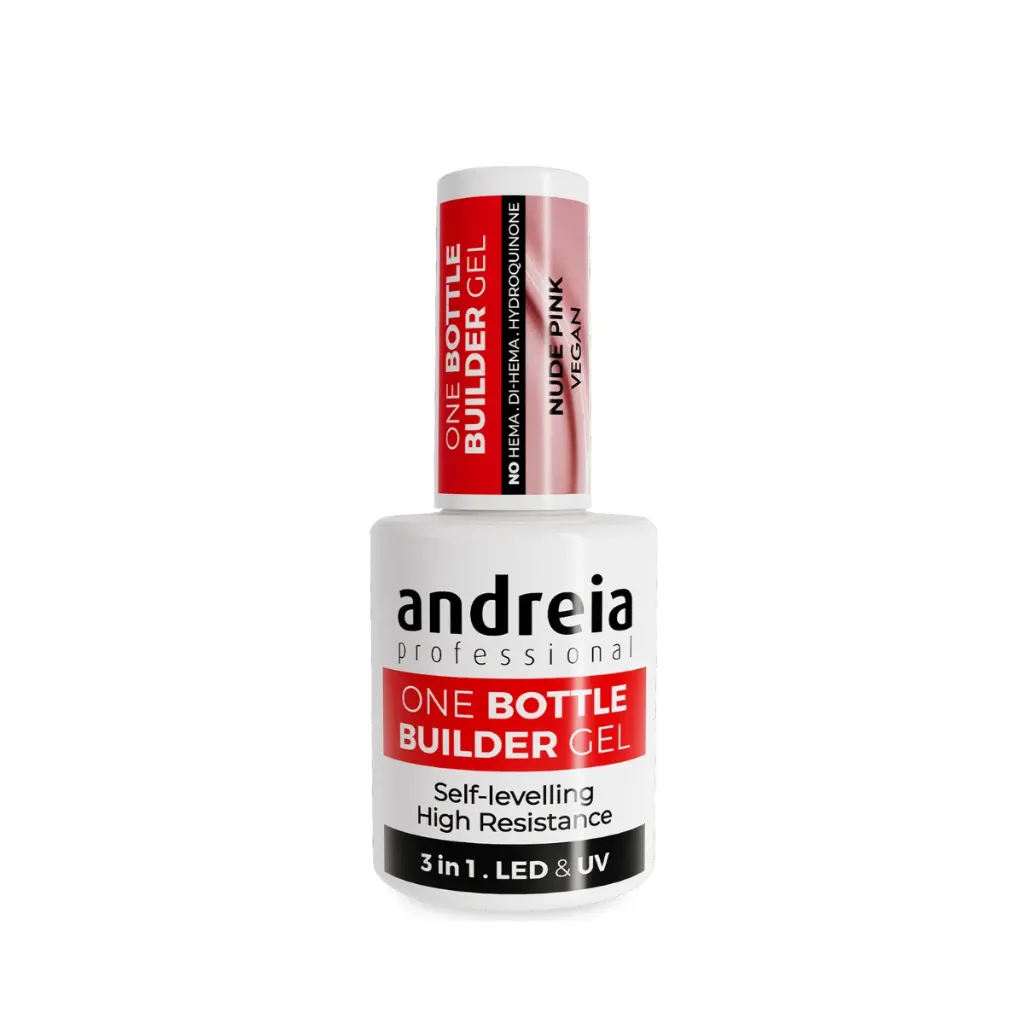 [5603927896111] One Bottle Builder Gel 3in1 "Low Viscosity" Andreia Professional - "Nude Pink" 14ml